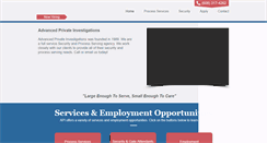 Desktop Screenshot of advancedprivateinvestigations.com